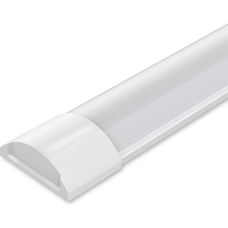 Reglette LED intégrée - 1 unité - Acier et PMMA - Éclairage 4000K 15W - Garage atelier cave - 60cm Blanc neutre (1/5)