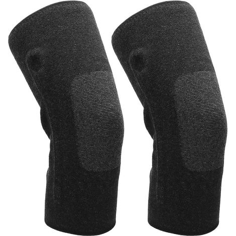 Lot de 2 genouillères en graphène, chaudes et protectrices, antidérapantes, avec stabilisateurs à ressort, pour hommes et femmes (taille XL). (1/5)