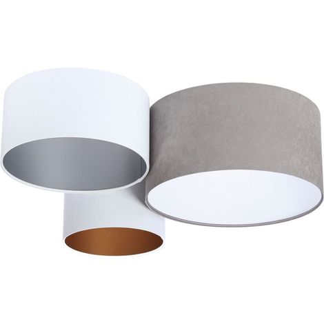 Plafonnier trio 080-01-012 - Blanc, blanc, gris, argent, or (1/5)