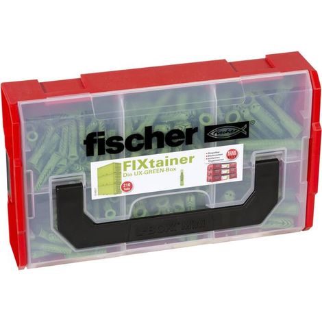 Boîte de chevilles universelles FIXtainer UX Green Fischer 532894, 210 pcs. (1/4)