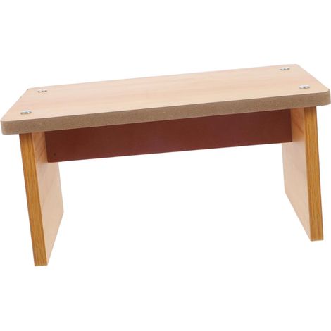 Tabouret de Toilette en Bois Khaki Antidérapant, Robuste et Ne Se Déforme Pas, pour Adultes et Personnes Âgées la Salle de Bain (1/5)