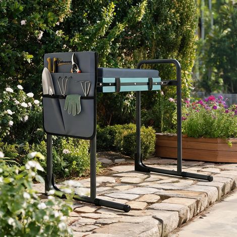 Agenouilloir tabouret de jardin pliable avec coussin EVA et (1/5)