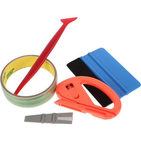 juego de herramientas para tintado de automóviles para la aplicación de láminas de vinilo y el corte de ventanas, herramienta práctica con diseño que minimiza los residuos. (1/5)