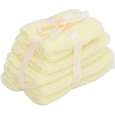 Serviettes jaunes miniatures 1:12 pour maison de poupée, lot d'accessoires de décoration salle de bain, modèle de meubles pour mini-décoration. (1/5)