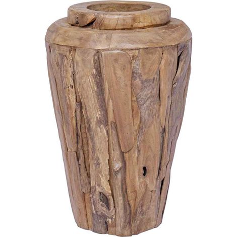 Vase de décoration 40 x 60 cm Bois de teck solide (1/5)