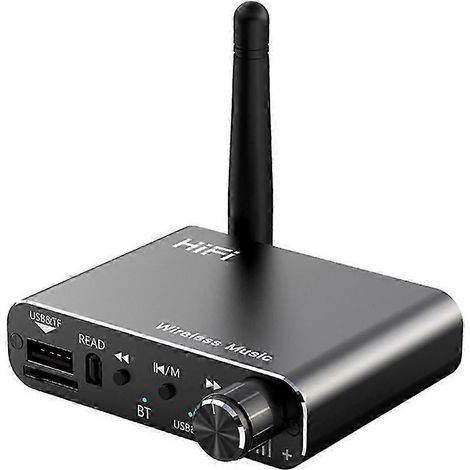 Émetteur-récepteur audio Bluetooth 5.4, entrée auxiliaire 3,5 mm pour RCA, USB et clé USB, adaptateur audio stéréo Hi-Fi avec décodage DSP (fdq) (1/5)