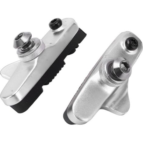 Pièces Patins de Frein Mi.xim Bloc Caoutchouc Type Tiroir Alliage Aluminium Vélo Freinage Silencieux Anti-Friction Argent (1/5)