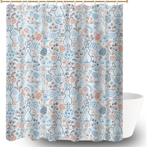 Rideau polyester pour douche 180x180 tissu respirant rideau imperméable pour optimiser un petit espace (1/5)