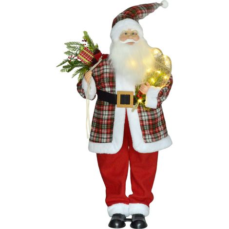 HOMCOM 120cm Animated Santa Claus w/ Sound Activated Festive Music for Party (1/5)