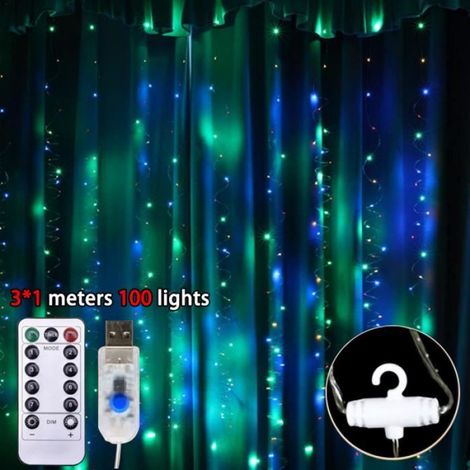 Guirlande lumineuse - - 300 LED - Télécommande USB - Étanche IP55 - Décoration extérieure (1/4)