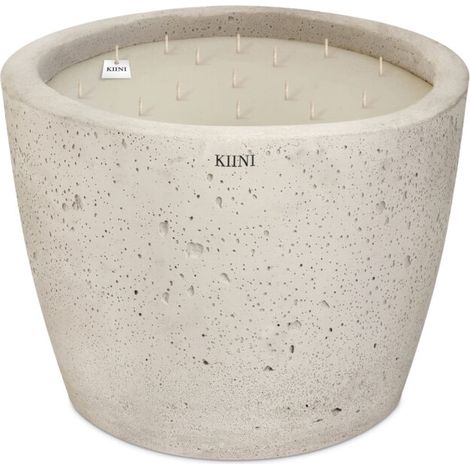 KIINI Betonkerze Sojawachs Modernes Design XXL Beige (1/3)