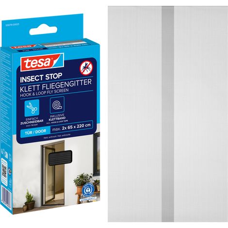 tesa Insect Stop 55679-00021-07 Tür-Fliegengitter (B x H) 650 mm x 2200 mm Anthrazit 1 St.