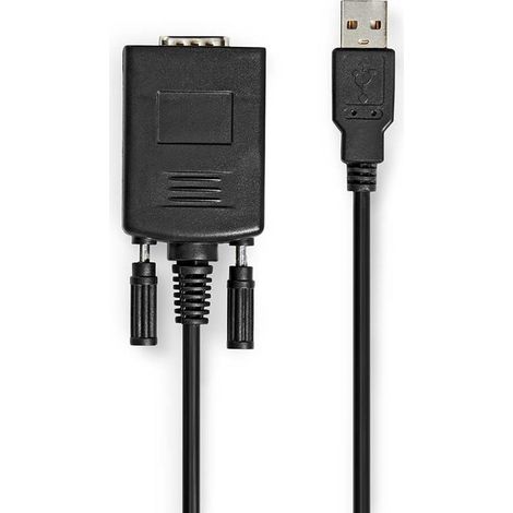 Convertidor rs232 usb a macho rs232 niquelado 090 metros redondo pvc negro caja