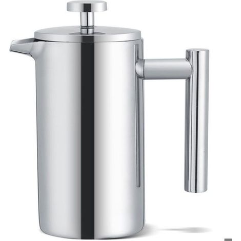 Cafetière à piston 350 ml en acier inoxydable – Double paroi isolante – Filtre de précision – Poignée au toucher (1/5)