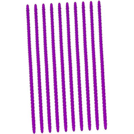 10 barres de permanente, bigoudis à friser, outils de salon de coiffure, bigoudis flexibles pour cheveux secs, mouillés, fins, épais, longs et courts.-small violet
