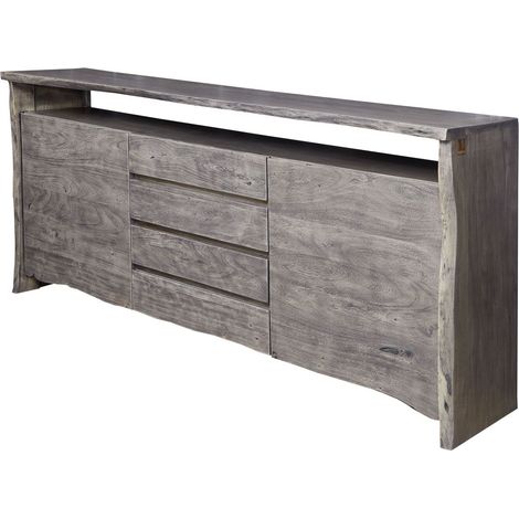 Sideboard Akazie210x45x96 grau lackiert PURE ACACIA 901
