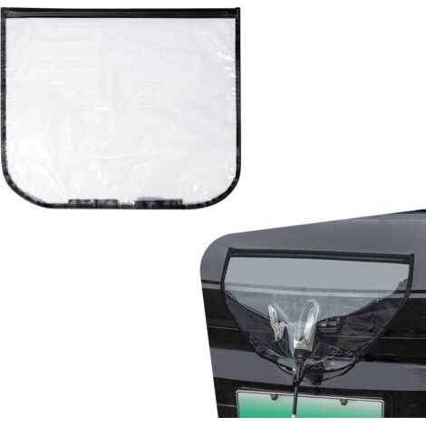 royaluxe-Cache-port de charge pour véhicules électriques 50x60 cm – PVC transparent, étanche, anti-pluie neige poussière, adsorption métallique