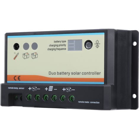 Contrôleur solaire en plastique pour double batterie de camping-car, charge RJ45 8 broches EPIPDB-COM 12/24VDC (DB-20A) (1/5)