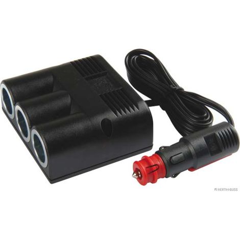 Zigarettenanzünderbuchsen-Splitter, 2-poliger Dreifachstecker, 12/24 V, 16 A, L=2 m
