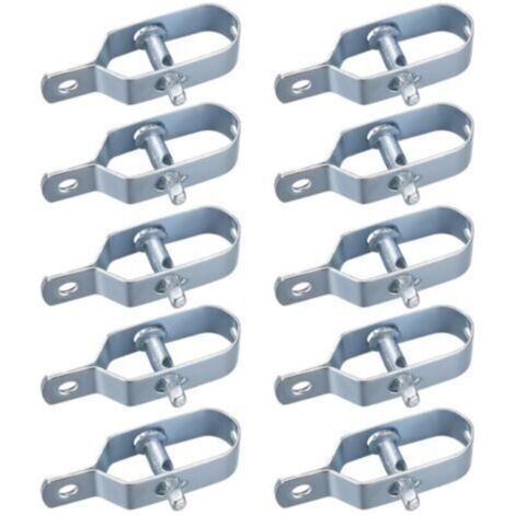 10 Pièces Tendeur Grillage, Tendeur de Clôture, Tendeurs à Fil Barbelé, Kit de Connecteurs Tendeur de Corde pour Fil de Tension (Couleur argent) (1/4)