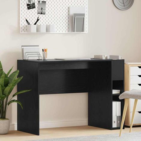 Schreibtisch Schwarz Eichen-Optik 109 x 50 x 78 cm