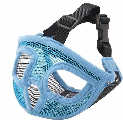 Court Museau Chien Muzzle- Réglable Respirant En Maille Muselière Bulldog Pour Piqûres D'Chewing Aboiements Chien Masque Outil D'Exercer Pour Chien (1/5)