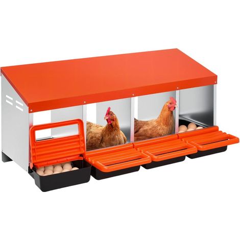 Collecte Facile des Œufs Nichoir Pondoir à Poules 4 Compartiments 106x52,5 cm pour Poulailler (1/5)