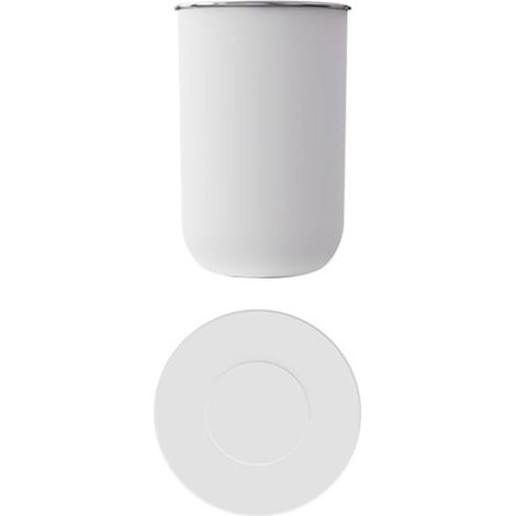 450ml rust-resistant 304 stainless steel mouthwash cup (white) (1/5)