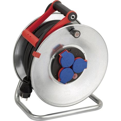 Brennenstuhl Garant S avvolgicavo 50 m H05RR-F 3 x 1,5 mm² 290 mm 3 prese con contatto di terra Lamiera d'acciaio IP44 (1/5)