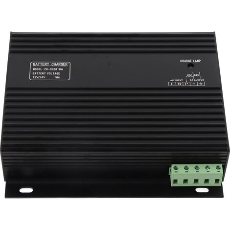 Universelles intelligentes 12V/24V-Batterieladegerät mit Überlastschutz, Aluminiumlegierung, für Stromaggregate, Modell ZH-CH2810A (1/5)