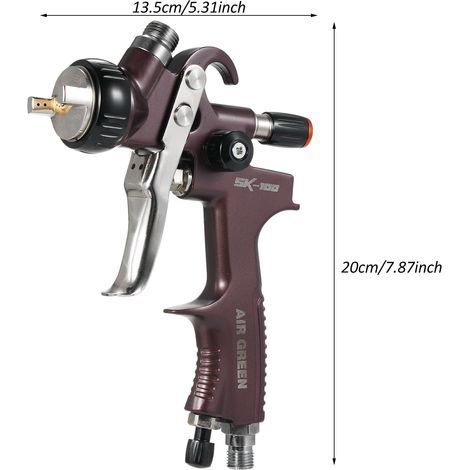 Air sprayer for automotive paint, professional automotive tools, high-end automotive paint spray topcoat with high atomization nozzle, 1.3 mm size (1/5)