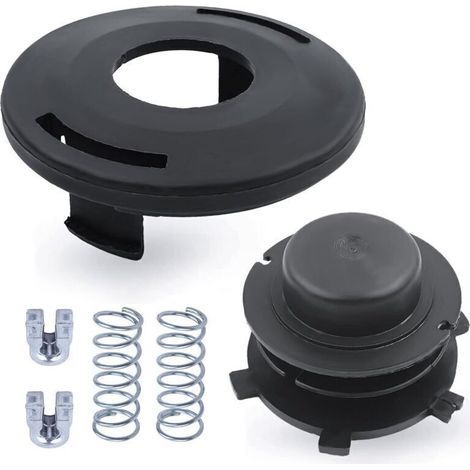 Kit tappo bobina per STIHL FS44 FS80 FS85 FS100 FS110 FS120 FS130 FS200, ADEFOL 25-2 Tappo testina di taglio Auto Cut + 2 molle + 2 occhielli di ricambio 6 in 1 (1/4)