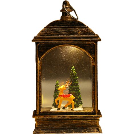 Lanterne À Neige - Veilleuse Musicale Avec Personnage De Noël - Pour Décoration Intérieure Et Cadeau - 1 Pièce (1/5)