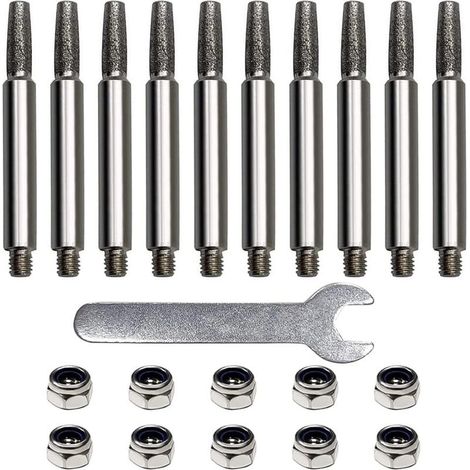 (10pcs) Chainsaw Sharpener, Sharpener for Chainsaw Chain Sharpener, Chain Sharpener, Chainsaw and Sharpening,4mm (1/5)