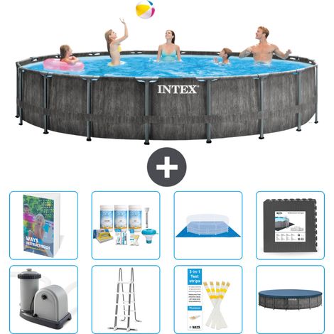 Prism Frame Pool Rund - 549x122 cm - 9-teilig S581