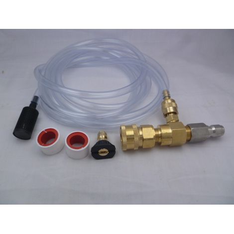Kit seringue chimique réglable pour nettoyeur haute pression, seringue à savon, 3/8 pouce (1/4)