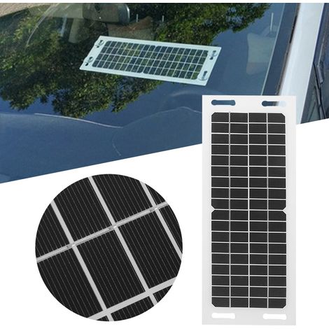 Chargeur solaire flexible en silicium monocristallin pour voitures avec câble de charge de 3 m, 18 V, 5 W (1/5)