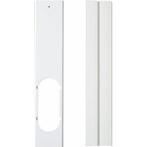 Kit de Plaque d'Étanchéité pour Fenêtre Réglable avec Tuyau d'Évacuation, Guide de Fenêtre Universel pour Climatiseur Mobile (2 Pièces, 55 x 10 cm) (1/4)