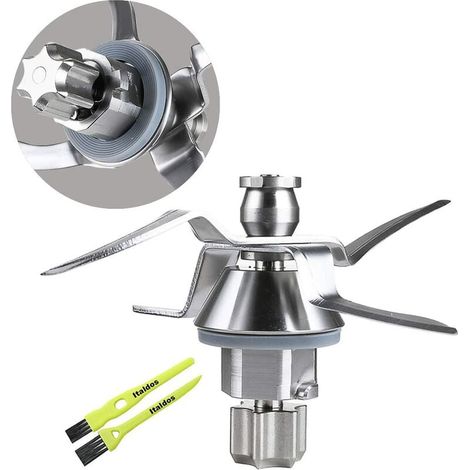 Couteau Mixeur - Acier Inoxydable - Compatible Avec Thermomix TM31 - 4 Lames À Profondeurs Différentes - Joint Intégré - Lot De 1 (1/5)