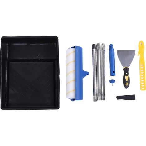 Kit de rouleaux de peinture, brosse à Angle réglable de 10 pouces avec ensemble de poteaux d'extension, outil de peinture de plafond anti-goutte pour la décoration de la maison. (1/5)