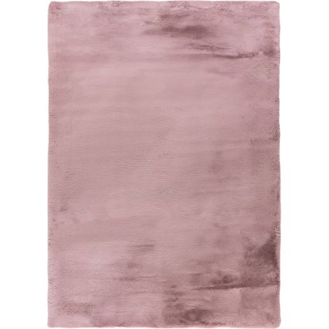 Tapis shaggy lilas effet fourrure de lapin ultra doux - lilas poudré doux (1/4)