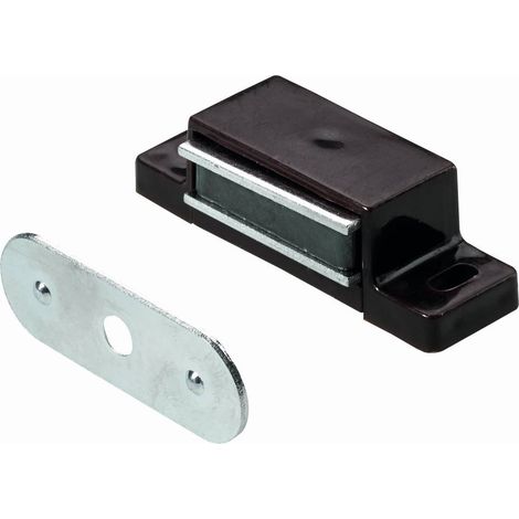 Hettich Magnetschnäpper 15 x 14 x 45 mm braun 4 kg mit Schrauben - 4 Stück Möbelbeschläge