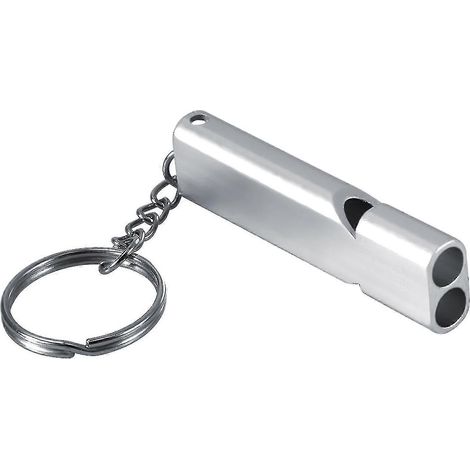 Lot de 2 sifflets pour chiens/perroquets en acier inoxydable durable - Couleur aléatoire, outil de dressage avec réflexe de fréquence sonore - SaoZ (1/5)