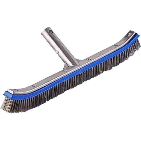 Brosse de piscine en acier inoxydable, 45 cm, aluminium, pour parois, fond, marches et carrelage-AquaForge (1/5)