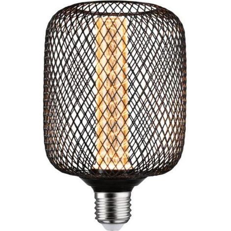 29083 METALLIC GLOW EDITION STANDARD 230V AMPOULE LED CYLINDRE E27 SPIRAL 4,2W 200LM 100MM NOIR MÉTAL 1800K (1/4)