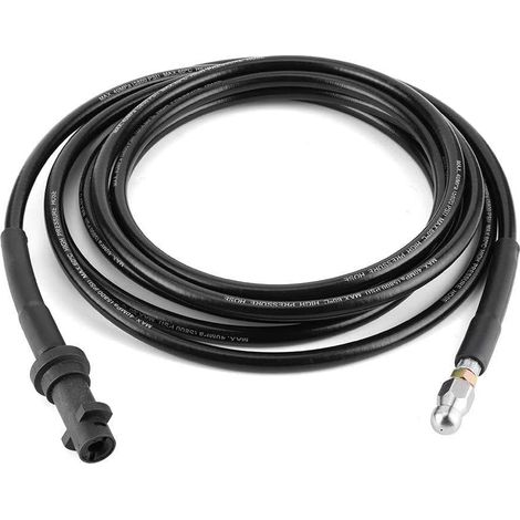 Tuyau de nettoyage des canalisations d’égout pour série K, nettoyeur de tuyaux d’eau pour nettoyeur haute pression avec raccord rapide, tube en caoutchouc haute pression 40 (15m) (1/5)