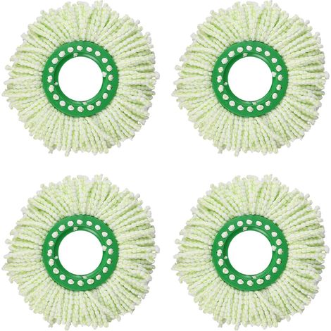 Lot de 4 Tête de rechange, Microfibre lavable, Diamètre 35,5 cm, Pour parquet et carrelage, Système Libman (1/5)
