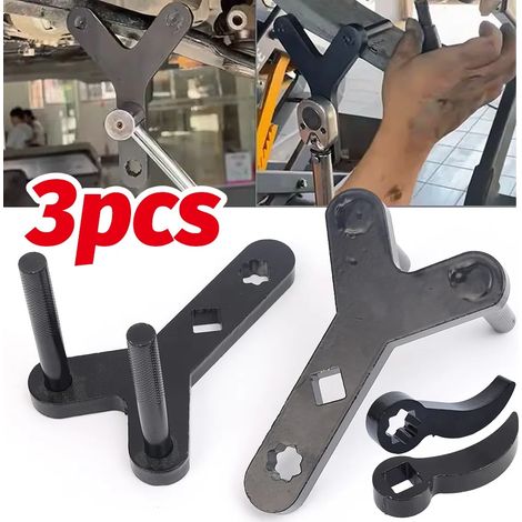 (1 pièce C) Outil de démontage de bras de suspension inférieur de voiture, séparateur de rotule en acier au manganèse, outil de séparation d'arbre de transmission à levier, adaptateur d'entraînement 1 (1/5)