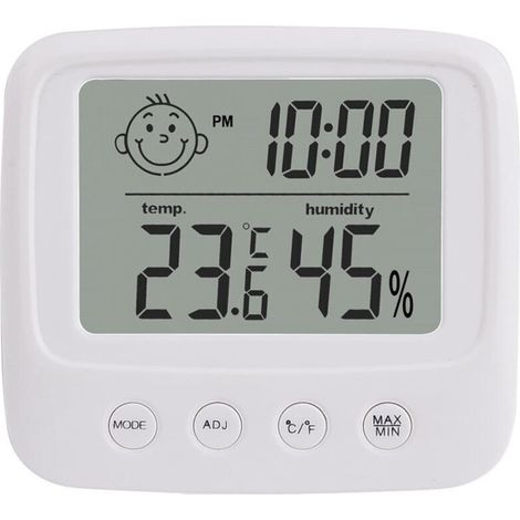 Capteur de température et humidité d'intérieur, écran LCD numérique, pratique, thermomètre, hygromètre, jauge, sans Contact (1/5)
