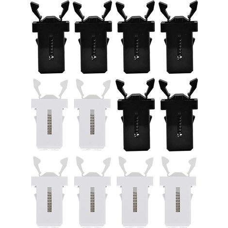 Fixations de poubelle à bouton-poussoir, solides et faciles à utiliser en plastique, 40 pièces de fermetures à bouton-poussoir pour conteneurs à déchets. (1/5)